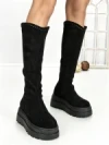 Cizme Dama cu Platforma 68WL25 BLACK | MEI