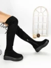 Cizme Dama cu Platforma 68WL28 BLACK | MEI