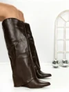 Cizme Dama cu Platforma 6GS3 DARK BROWN | MEI