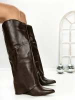 Cizme Dama cu Platforma 6GS3 DARK BROWN | MEI