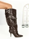 Cizme Dama cu Toc 6XKK5 BROWN | MEI
