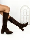 Cizme Dama cu Toc 6GS2 DARK BROWN | MEI