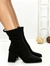 Botine cu Toc Gros 6GS10 BLACK | MEI