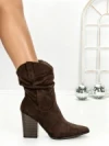 Botine cu Toc Gros 6KV13 BROWN | MEI