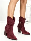Botine cu Toc Gros 6KV13 WINE | MEI