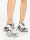 Pantofi Sport Dama din piele naturala Y5786 CREAM-GREY | ADVANCER