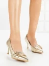 Pantofi Stiletto 77-542 GOLD | CM