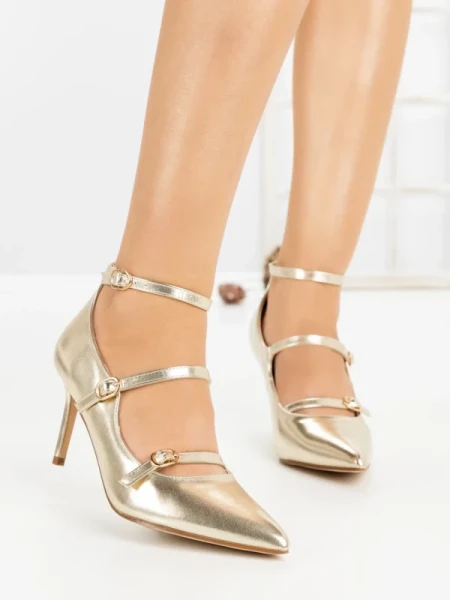 Pantofi Stiletto 77-548 GOLD | CM