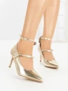 Pantofi Stiletto 77-550 GOLD | CM