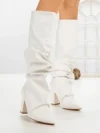 Cizme Dama cu Toc 6XKK11 WHITE | MEI