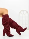 Cizme Dama cu Toc 6XKK11 WINE | MEI