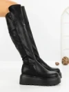 Cizme Dama cu Platforma 68WL26 BLACK | MEI