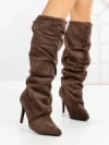 Cizme Dama cu Toc 6XKK9 BROWN | MEI