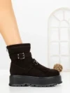 Ghete Dama cu Platforma 6ZP12 BROWN | MEI