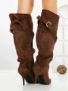 Cizme Dama cu Toc 6XKK5 BROWN | MEI