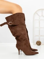 Cizme Dama cu Toc 6XKK5 BROWN | MEI