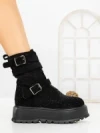 Ghete Dama cu Platforma 66WL19 BLACK | MEI