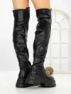 Cizme Dama cu Platforma 66WL32 BLACK | MEI