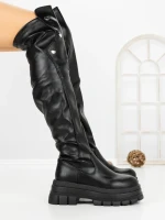 Cizme Dama cu Platforma 66WL32 BLACK | MEI