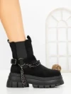 Ghete Dama cu Platforma 66WL33 BLACK | MEI