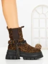 Ghete Dama cu Platforma 66WL33 LEOPARD PRINT | MEI