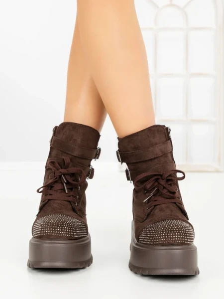 Ghete Dama cu Platforma 66WL30 BROWN | MEI
