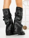 Cizme Dama cu Toc 67WL15 BLACK | MEI