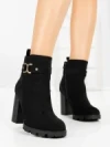Botine cu Toc Gros B7-1 BLACK | VIVIRICH
