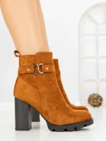 Botine cu Toc Gros B7-1 CAMEL | VIVIRICH