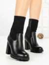 Botine cu Toc Gros B7-2 BLACK | VIVIRICH