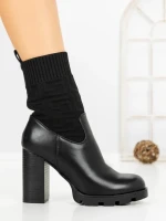 Botine cu Toc Gros B7-2 BLACK | VIVIRICH