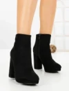 Botine cu Toc Gros VQ-370 BLACK | VIVIRICH
