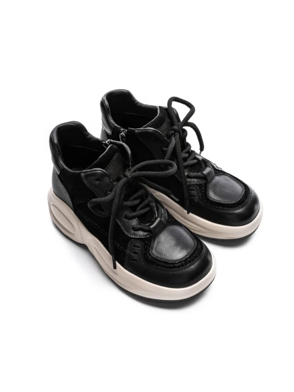 Ghete Dama din piele naturala 10875 BLACK | FRANCO GERARDO