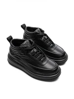 Ghete Barbati din piele naturala 5788 BLACK | ADVANCER