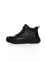Ghete Barbati din piele naturala E18013 BLACK | ADVANCER