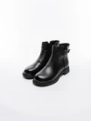 Ghete Dama din piele naturala 8791 BLACK | ADVANCER