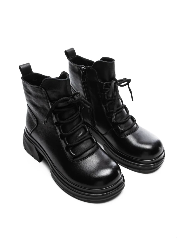 Ghete Dama din piele naturala 8696 BLACK | ADVANCER