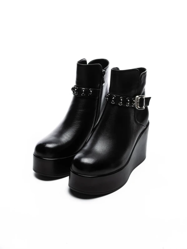 Ghete Dama cu Platforma K151-255 BLACK | ADVANCER