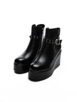 Ghete Dama cu Platforma K151-255 BLACK | ADVANCER