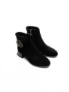 Ghete Dama din piele naturala K192-259R BLACK | ADVANCER