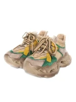 Pantofi Sport Dama din piele naturala HY6322 GREEN-YELLOW | ADVANCER
