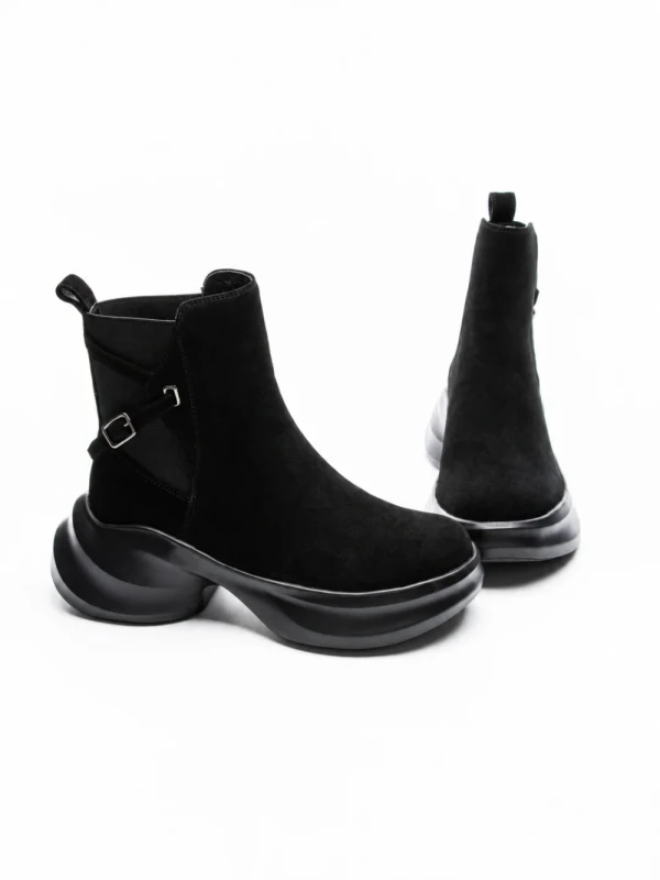 Ghete Dama din piele naturala 23-2643-3 BLACK | ADVANCER