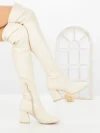 Cizme Dama cu Toc LQ-42 BEIGE | STEPHAN