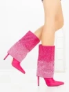 Botine cu Toc Subtire C-272 FUCHSIA | STEPHAN