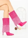 Botine cu Toc Subtire C-272 FUCHSIA | STEPHAN