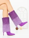 Botine cu Toc Subtire C-272 PURPLE | STEPHAN