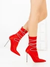 Botine cu Toc Subtire C-250 RED | STEPHAN