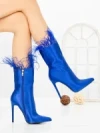 Botine cu Toc Subtire C-269 BLUE | STEPHAN