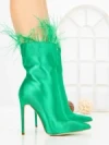 Botine cu Toc Subtire C-269 GREEN | STEPHAN
