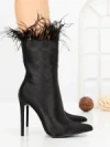Botine cu Toc Subtire C-269 BLACK | STEPHAN